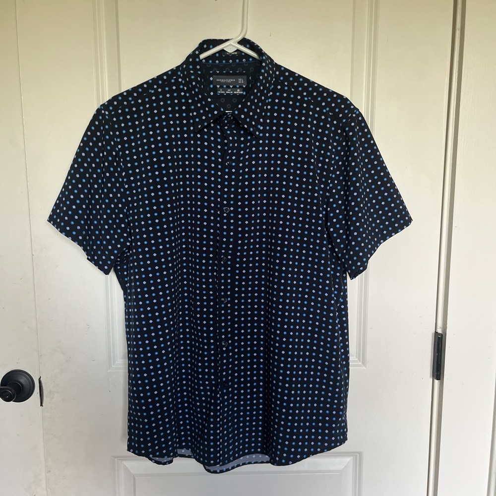 Denim & Flower Blue Casual Button Down Shirt